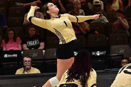 Meridian rallies past Northeast despite Hicks’ career-high 15 kills